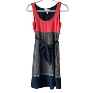 MOULINETTE SOEURS Dress Size 4 Coral Pink, Olive